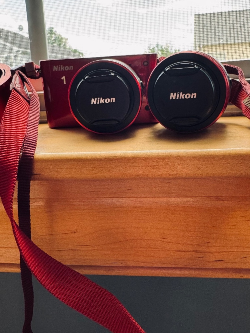 Nikon J1 10.1 Megapixel Mirrorless Camera with Lens Red